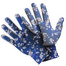 Перчатки «Для садовых работ», полиэстеровые, полиуретановое покрытие, микс цветов, М(8) Fiberon  PSV