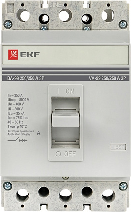 Автоматический выключатель ВА-99 250/250А 35кА 3p. Proxima EKF