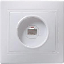 Розетка RJ45 (1-я cat. 5e) белая Кварта IEK