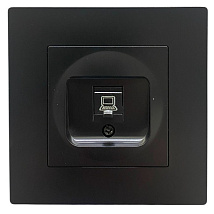 Розетка RJ45 (cat 5e) 1-я чёрная A-031B AWSPRODUCTS