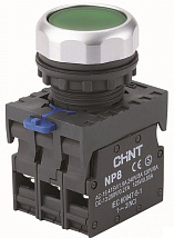 Кнопка NP8-10BN/3 зел.1но IP65 CHINT