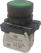Кнопка КМЕ 4610м зел. IP65 10А 1но Briswik