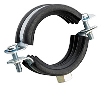 Хомут сантехнический 1 1/4" (42-45) М8 цинк без шпильки																														