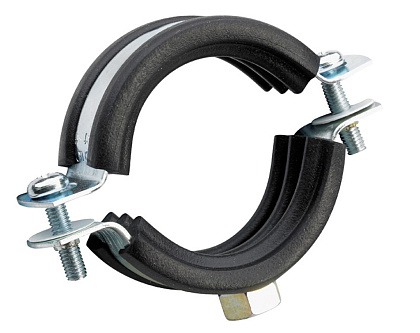 Хомут сантехнический 1 1/4" (42-45) М8 цинк без шпильки																														