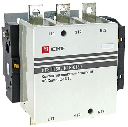 Контактор КТЭ 150А (кат.220В АС, 150А, 75кВт, 1но.) EKF, 