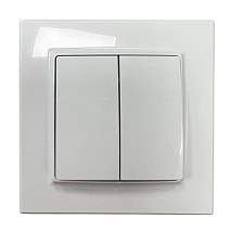 Выключатель 2-кл. белый SD-P1005W AWSPRODUCTS