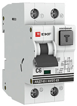 АВДТ-63 C6/1+N 30мА, тип АС, 6кА PROXIMA EKF