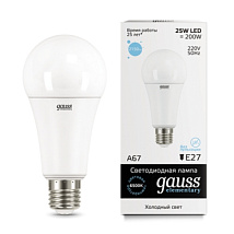 Лампа Gauss Elementary LED  A67 25W 220V E27 4100K 2100Lm