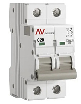 Автоматический выключатель AV-6 C20/2 6кА  AVERES EKF