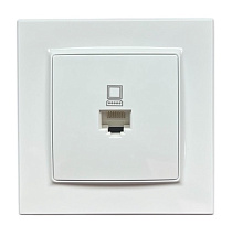 Розетка RJ45 (cat 5e) 1-я белая SD-P1015W AWSPRODUCTS