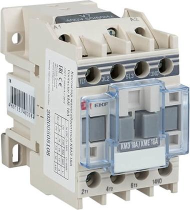 Контактор КМЭ 18А (кат.220В АС, 18А, 7,5кВт, 1но.) EKF