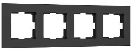 Рамка 4-я Черный матовый Slab WERKEL
