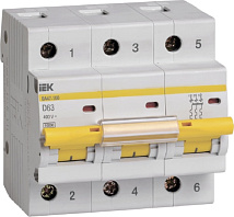 Автоматический выключатель ВА47-100 D63/3 10кА IEK