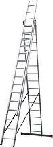 Лестница алюминиевая трёхсекционная Новая Высота NV 1230, 3х15 перекладин