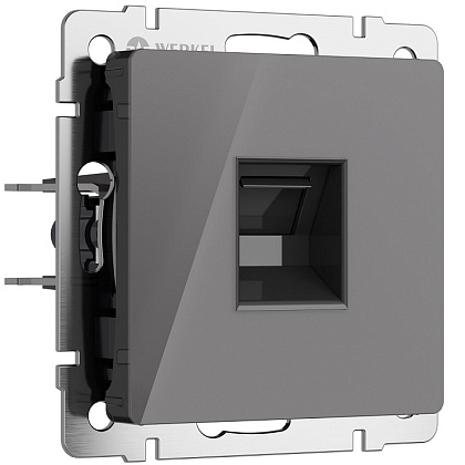 Розетка RJ45 (1-я cat. 5e) Графит акрил WERKEL