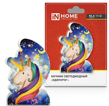 Ночник LED NLA 11-U ЕДИНОРОГ 0.5Вт Белый круглый с выкл IN HOME