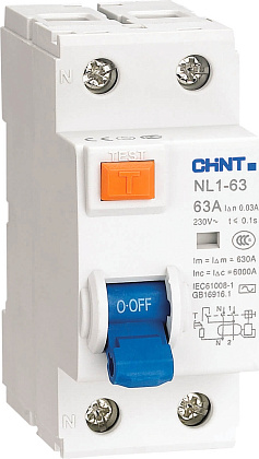 УЗО NL1-63 25/2 30mA, тип AC, 6kA CHINT