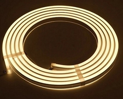 Неоновая лента (двухсторонняя) N2835 3000K 10Вт/м 24В 165Лм/м IP67 5м SWG