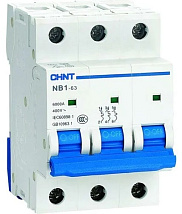 Автоматический выключатель NB1-63 D20/3 6кА CHINT