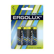 Элемент питания Ergolux LR14 Alkaline BL-2 (LR14 BL-2, батарейка,1.5В)