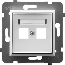 Корпус розетки компьютерной  двойной, без рамки GPK-2U/p/00 (2143)