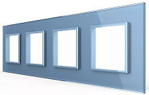 Рамка 4-я, цвет синий, стекло