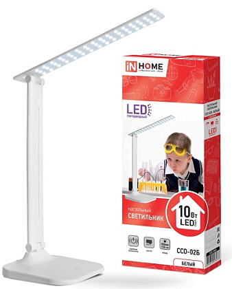 Светильник настольный LED ССО 02Б 10Вт 4000K 625Лм Белый IN HOME
