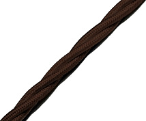 Провод витой 2*1,5 коричневый (матовый) кратно (50м/10м)