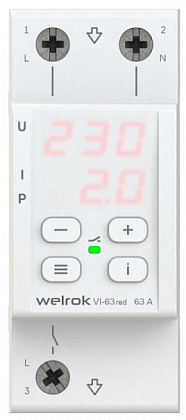 Реле напряжения Welrok VI-63 red 63А