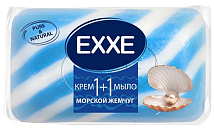 Туалетное крем-мыло 1+1 "Морской жемчуг" 1шт 80гр (Синее полосатое)