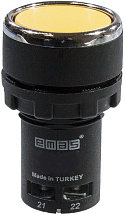 Кнопка MB200DS моноблок желт. 1нз. IP40 Emas