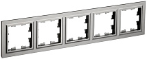 BRITE_сталь Рамка 5-местная РУ-5-БрС IEK