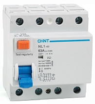 УЗО NL1-63 63/4 30mA, тип AC, 6kA CHINT