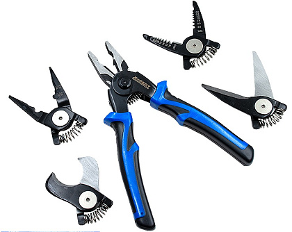 Пассатижи многофункциональные 5 в 1 с заменой насадок X-PERT 1-20, ком