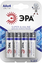 Батарейки LR6-4BL SUPER Alkaline (80/640/20480) ЭРА
