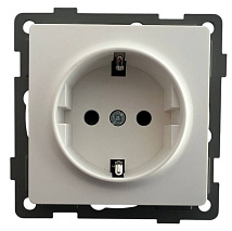 Розетка 1-я с/з белая U1A-006 SoftTouch AWSPRODUCTS