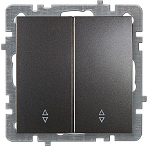 Механизм выкл. 2-кл. СУ (проходной), TOURAN-ALEGRA-THOR, metallic, антрацит