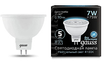 Лампа GAUSS LED MR16 7W 220V GU5.3 4100K 630Lm