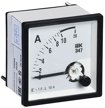 Амперметр Э47 10А кл. точн. 1,5 72х72мм ИЭК (акц)