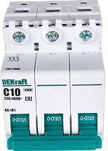 Автоматический выключатель ВА-101 B10/3 4.5кА Dekraft