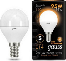 Лампа LED G45 E14 3000K 9.5Вт 890Лм Gauss
