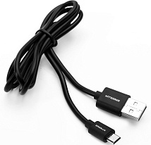 Дата-кабель ERGOLUX ELX-CDC01P-C02 ПРОМО (USB Micro USB, 2А, 1м, Черный, Пакет )