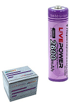 Аккумулятор 18650 3.7V 2600mA  LTP-03 LivePower 20-100