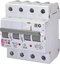 АВДТ KZS-4M C10/0.03 3+N, 30мА, тип АC, 6кА ETI
