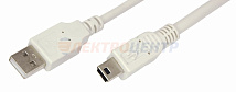 Шнур  mini USB (male) - USB-A (male)  1.8M  REXANT
