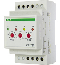 Реле контроля напряжения CP731 (3ф,2*8А, ниж.п150-210В;верх.п230-260В)