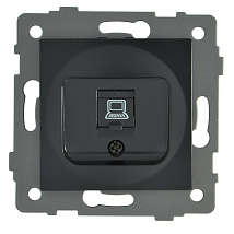 Розетка RJ45 (cat 5e) 1-я чёрная A-031B AWSPRODUCTS
