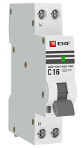 АВДТ-63М C16/1+N 30мА, 1 мод., тип АС, 6кА PROXIMA EKF