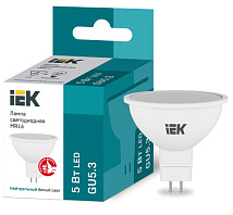 Лампа LED MR16 GU5.3 4000К 5Вт 450Lm IEK