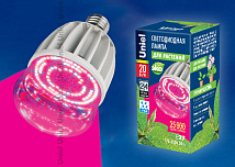 Лампа для растений LED-M80-20W/SP/E27/CL ALS55WH